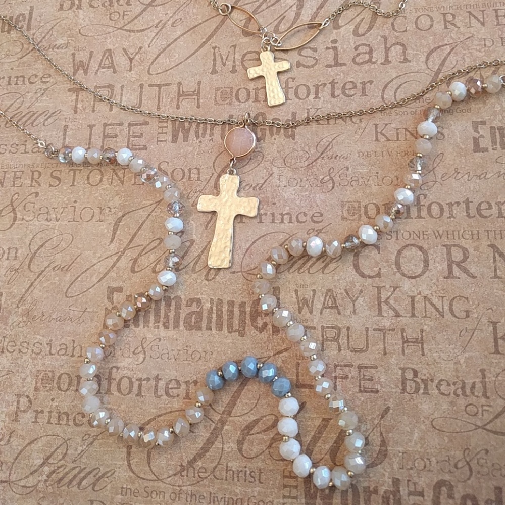 New✨3 in 1 layered cross necklace